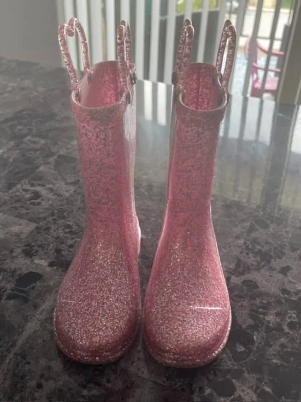 Western Chief Girls Light-Up Glitter Rain Boots Rose Gold – US 9 / EU 25